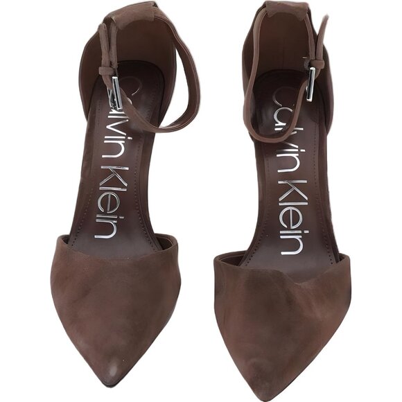 Calvin Klein Hilda Pointed Toe Brown Heels for Women Size 8 - Picture 5 of 6
